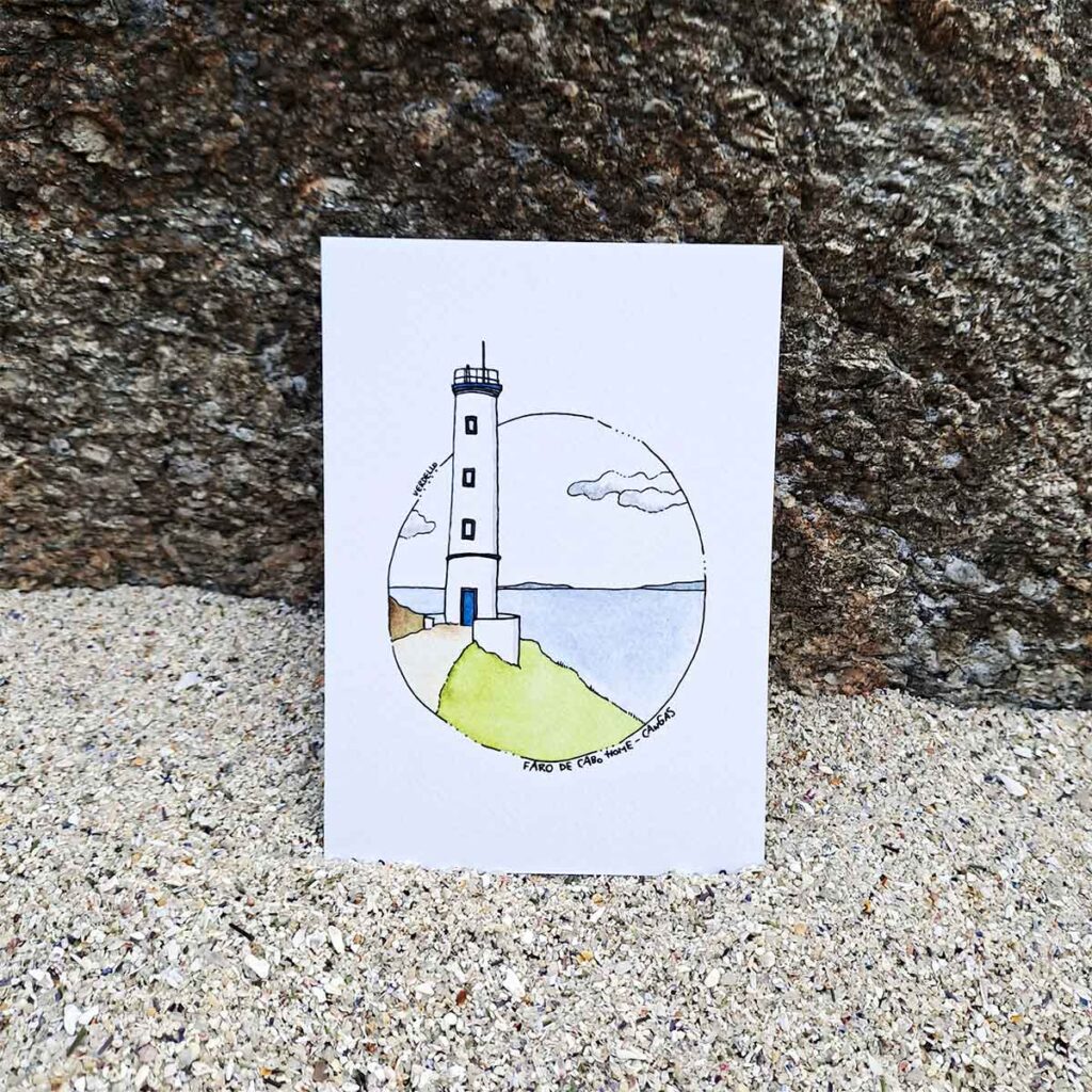 Postal Faro de Cabo Home, Cangas