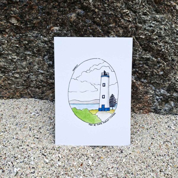 Postal Faro de Punta Subrido, Cangas