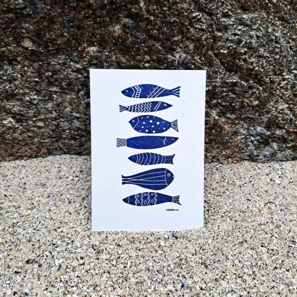 Postal peixiños mariñeiros.