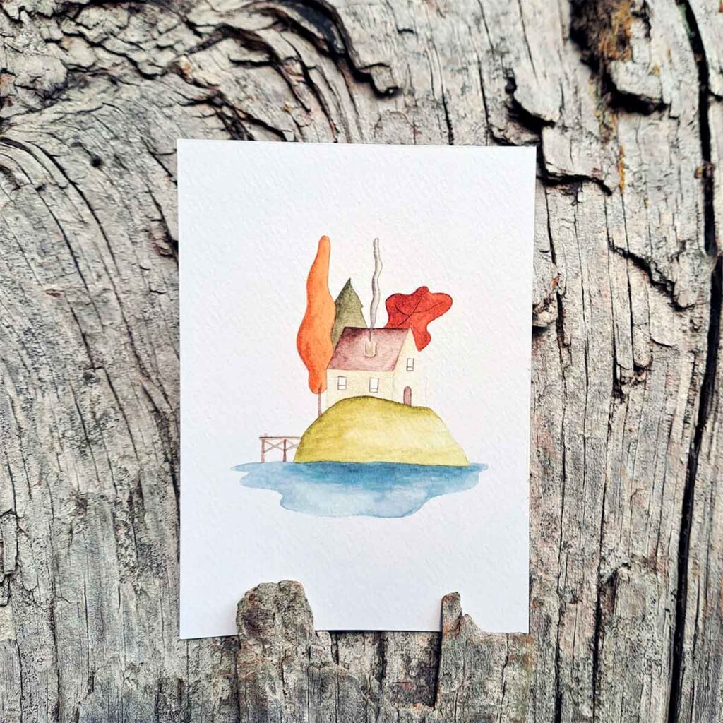 Postal Casa en el lago.