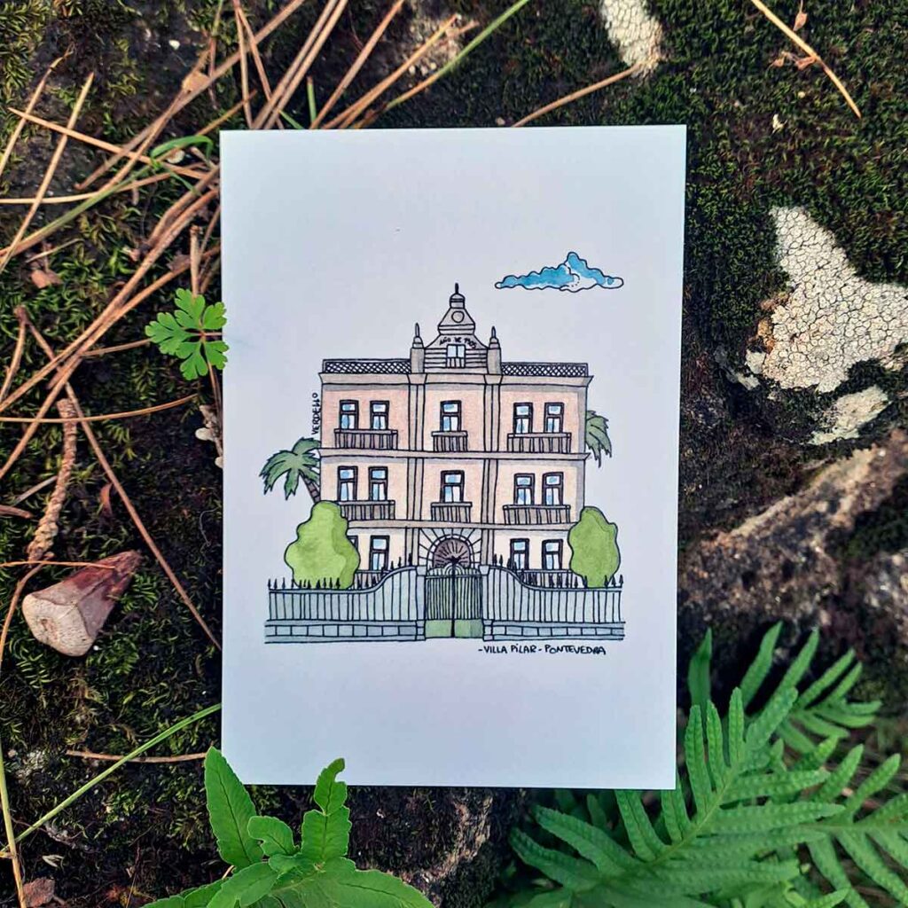 Postal Villa Pilar, Pontevedra.